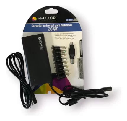 Cargador Universal Notebook Ripcolor 70w 9 Conectores