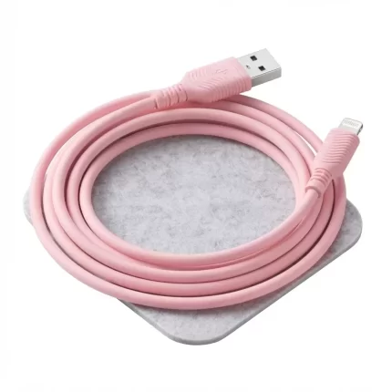 Cable Tipo USB-Lightning Rosado 1mt